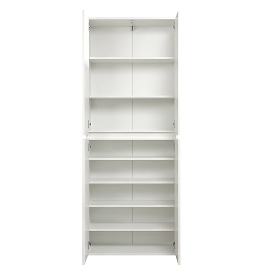 Nitra Wooden Hallway Storage Cabinet With 4 Doors In White_6