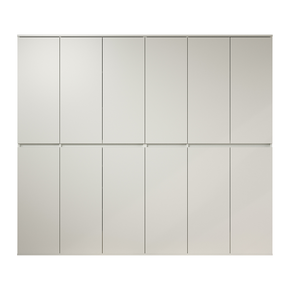 Nitra Wooden Hallway Storage Cabinet With 12 Doors In White