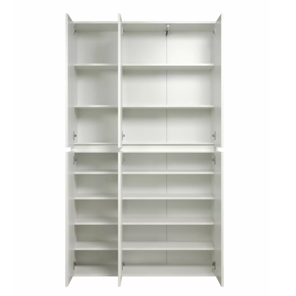 Nitra Wooden Hallway Storage Cabinet With 6 Doors In White