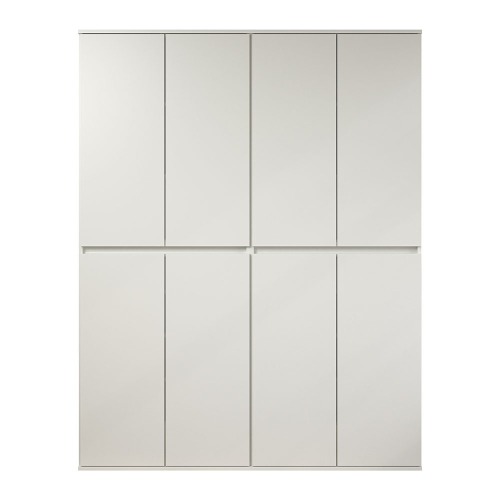 Nitra Wooden Hallway Storage Cabinet With 8 Doors In White