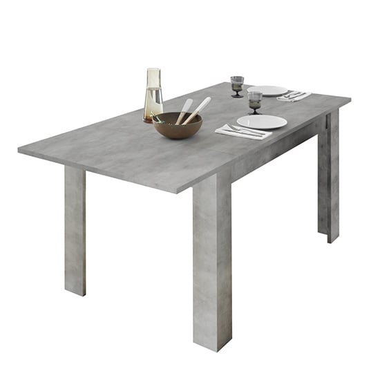 Read more about Nitro extending wooden dining table in cement effect