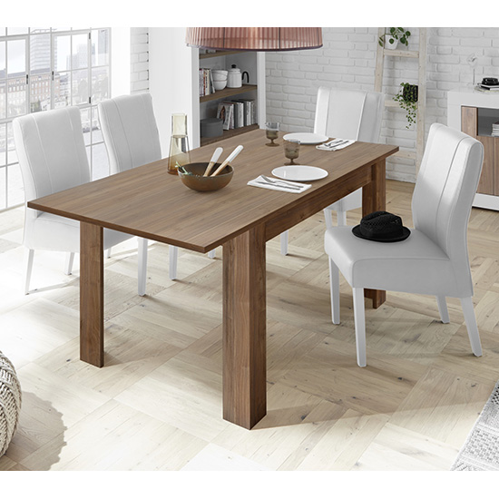 Nitro Extending Wooden Dining Table In Dark Walnut_2