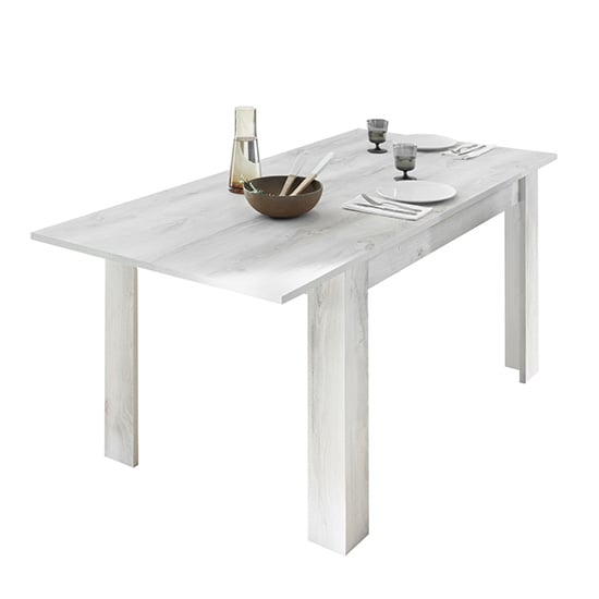 Nitro Extending Wooden Dining Table In White Pine_1