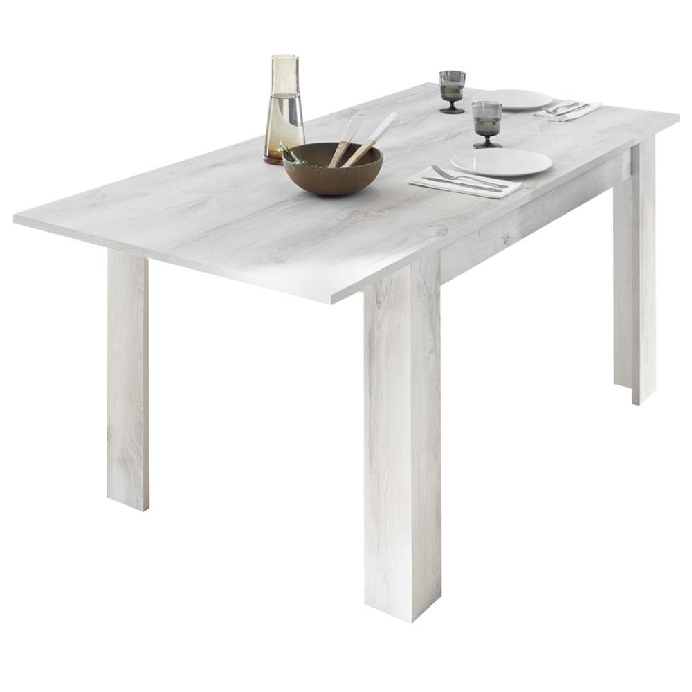 Product photograph of Nitro Wooden Extending Dining Table In White Pine from Furniture in Fashion