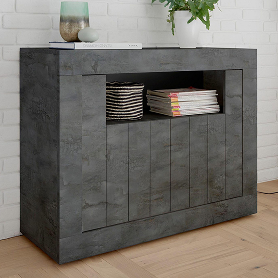 Product photograph of Nitro Wooden Sideboard With 2 Doors In Oxide from Furniture in Fashion