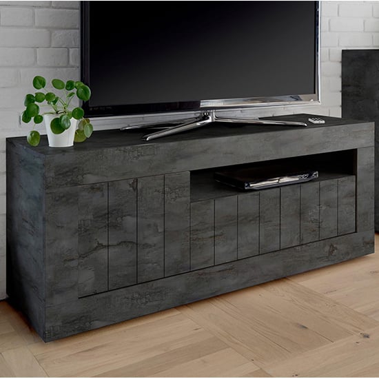 Photo of Nitro wooden tv stand with 3 doors in oxide
