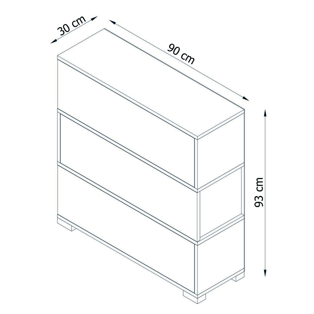Nivaro Wooden Shoe Storage Cabinet with Plastic Legs in White and Walnut