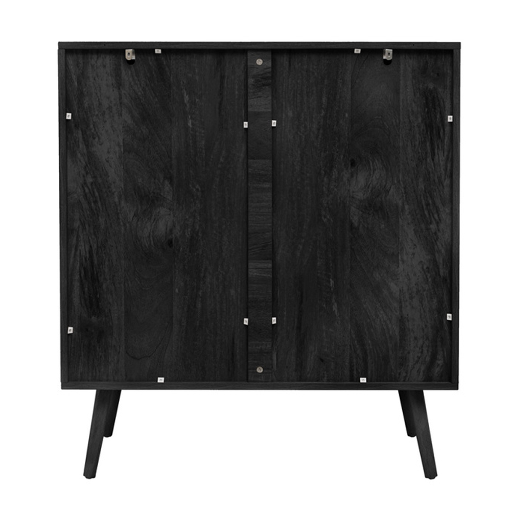 Niven Wooden Chest Of 5 Drawers in Black