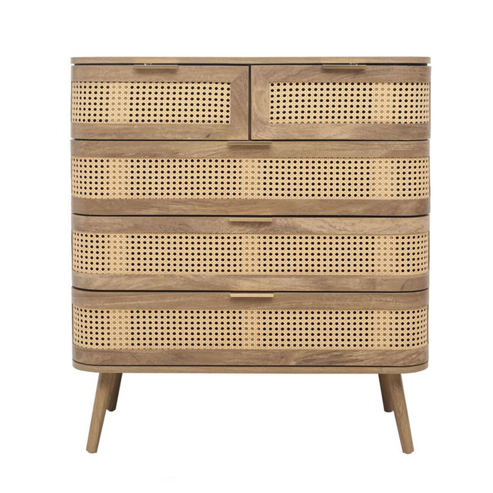 Niven Wooden Chest Of 5 Drawers in Oak
