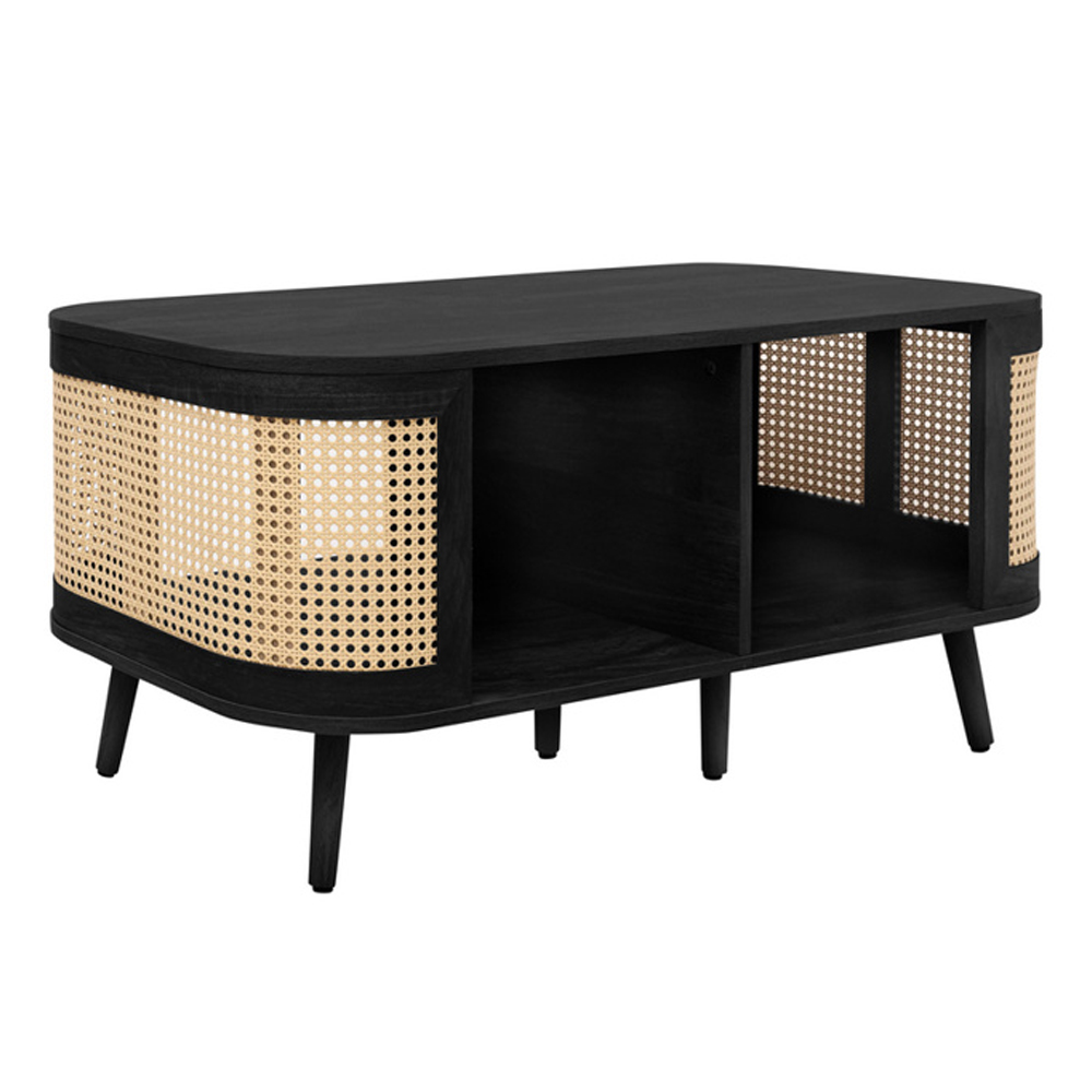 Niven Wooden Coffee Table in Black