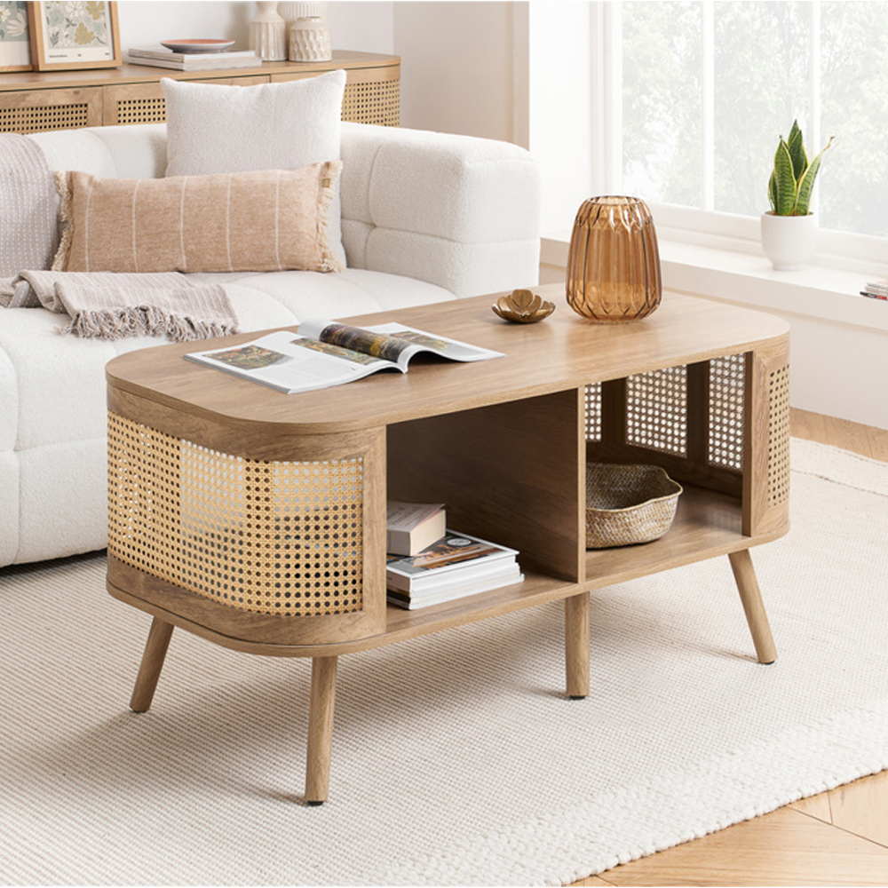 Niven Wooden Coffee Table in Oak