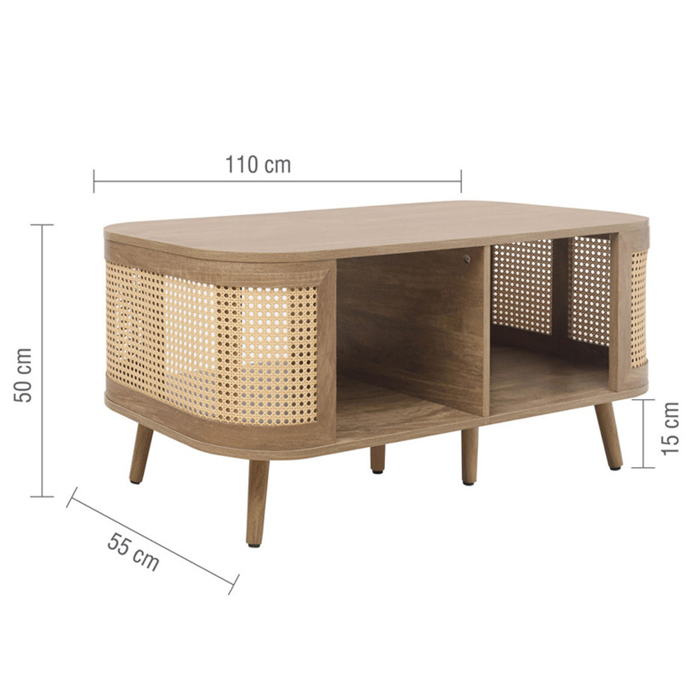 Niven Wooden Coffee Table in Oak