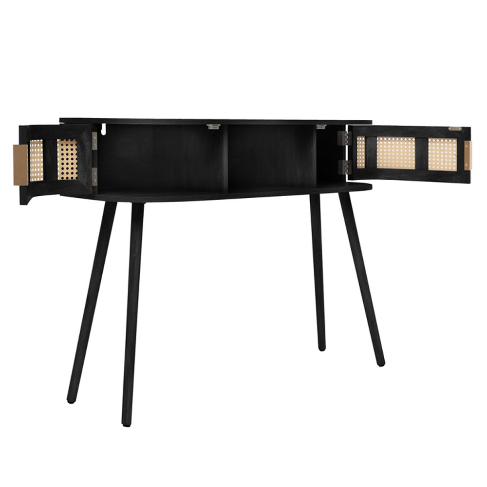 Niven Wooden Console Table in Black