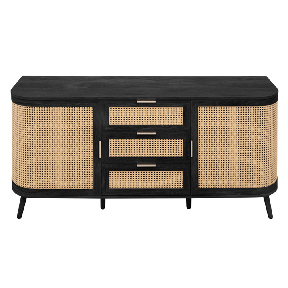 Niven Wooden Sideboard in Black