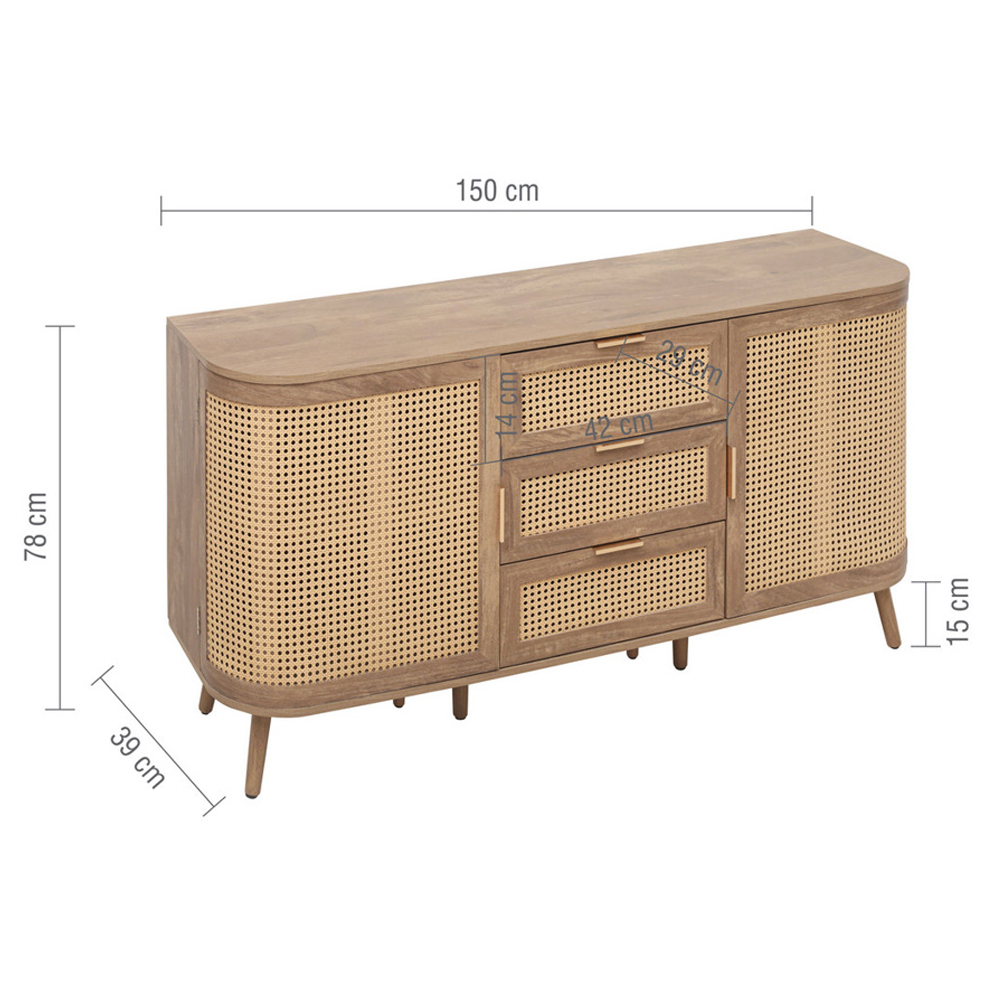 Niven Wooden Sideboard in Oak