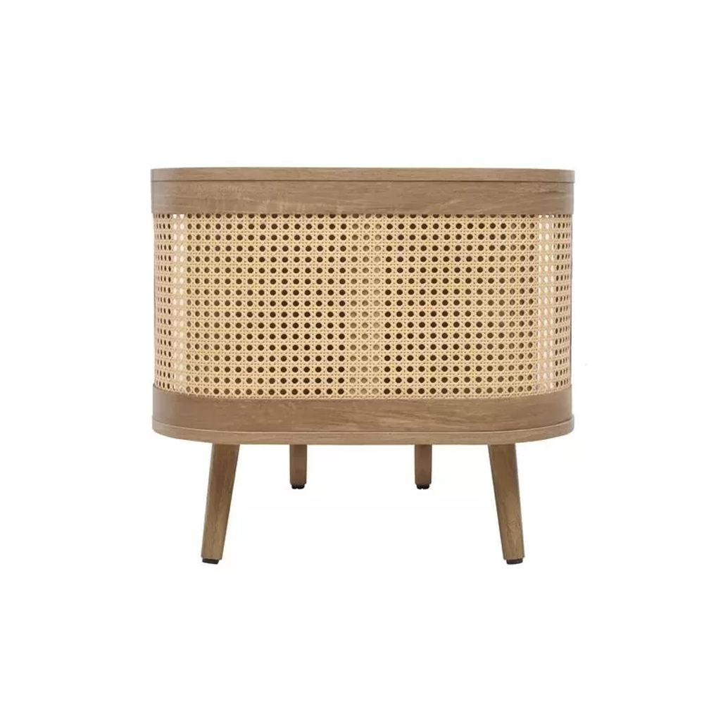 Nixa Wooden Coffee Table With Shelves In Oak