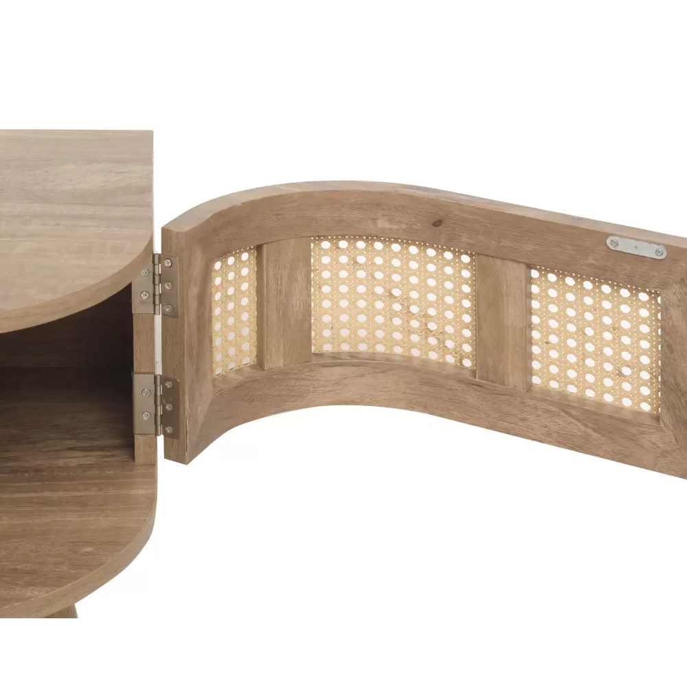 Nixa Wooden Console Table With 2 Doors In Oak