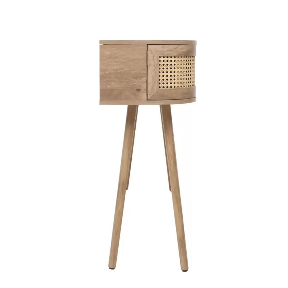 Nixa Wooden Console Table With 2 Doors In Oak