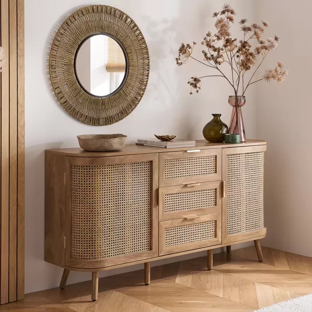 Read more about Nixa wooden sideboard with 2 doors 3 drawers in oak