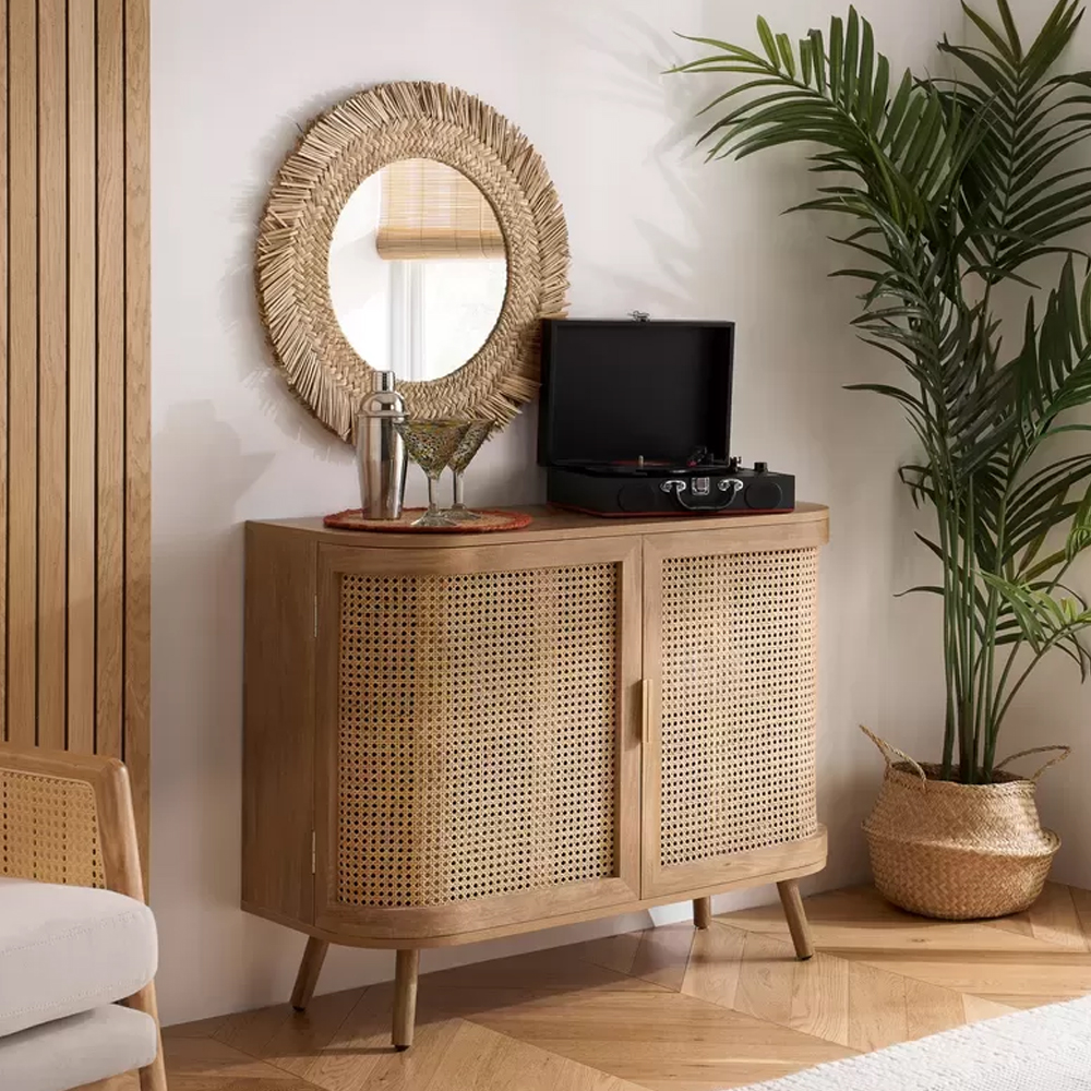 Nixa Wooden Sideboard With 2 Doors In Oak