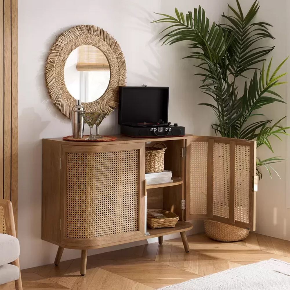 Nixa Wooden Sideboard With 2 Doors In Oak