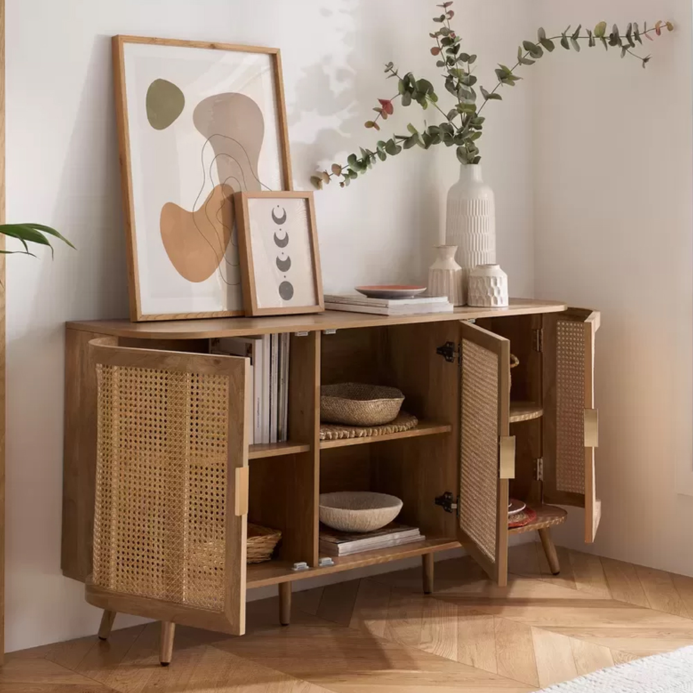 Nixa Wooden Sideboard With 3 Doors In Oak