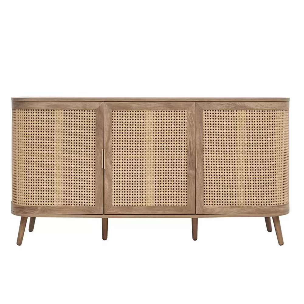 Nixa Wooden Sideboard With 3 Doors In Oak