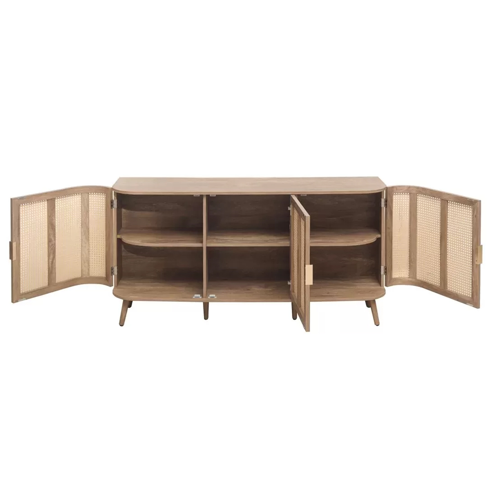 Nixa Wooden Sideboard With 3 Doors In Oak