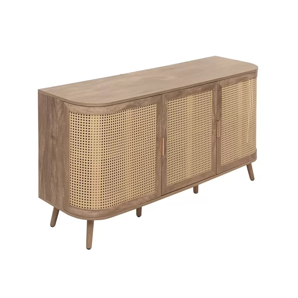 Nixa Wooden Sideboard With 3 Doors In Oak