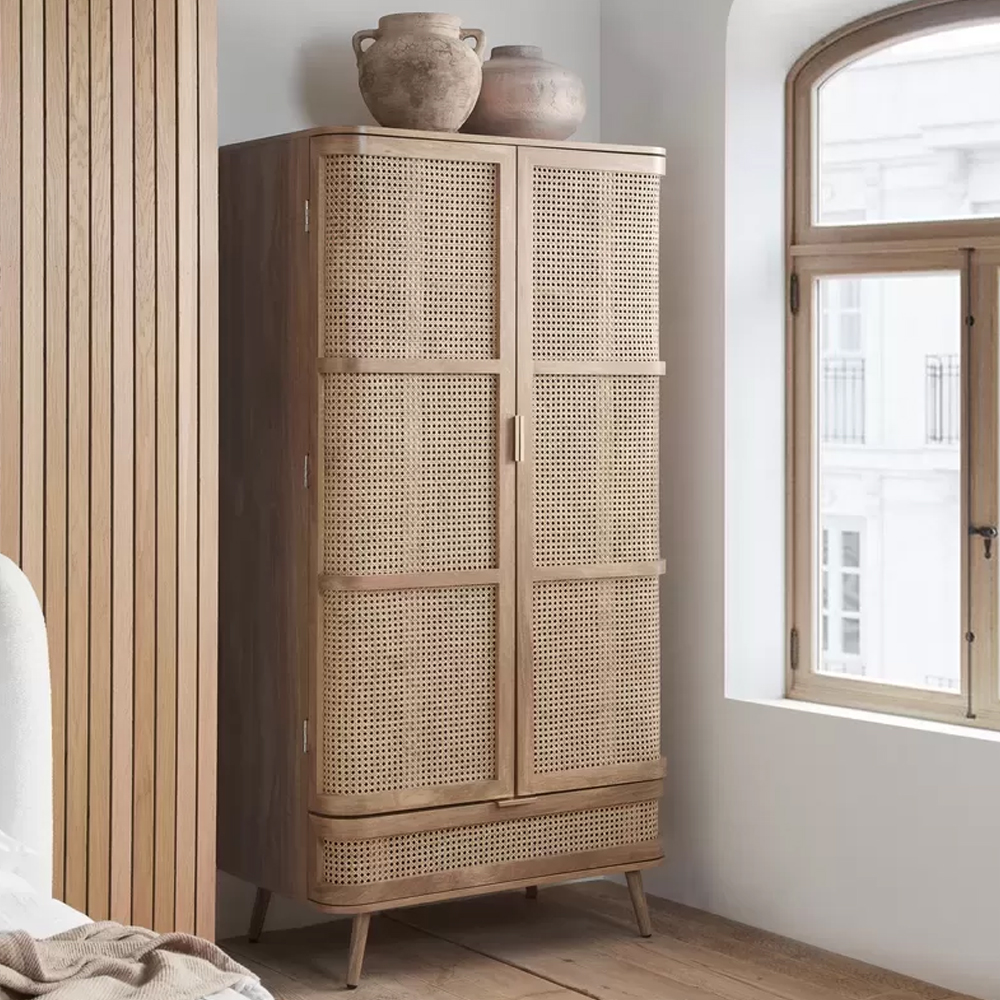 Read more about Nixa wooden wardrobe with 2 doors in oak
