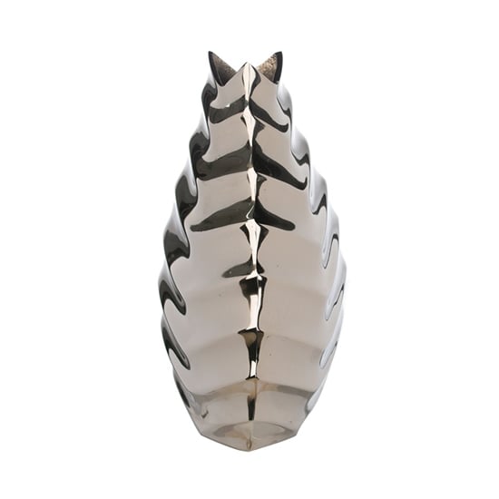 Noble Aluminium Small Decorative Vase In Polished Silver