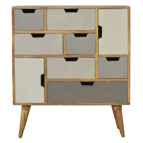 Nobly Wooden Gradient Sideboard In White and Grey_2