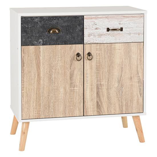 Read more about Noein wooden sideboard in white and distressed effect