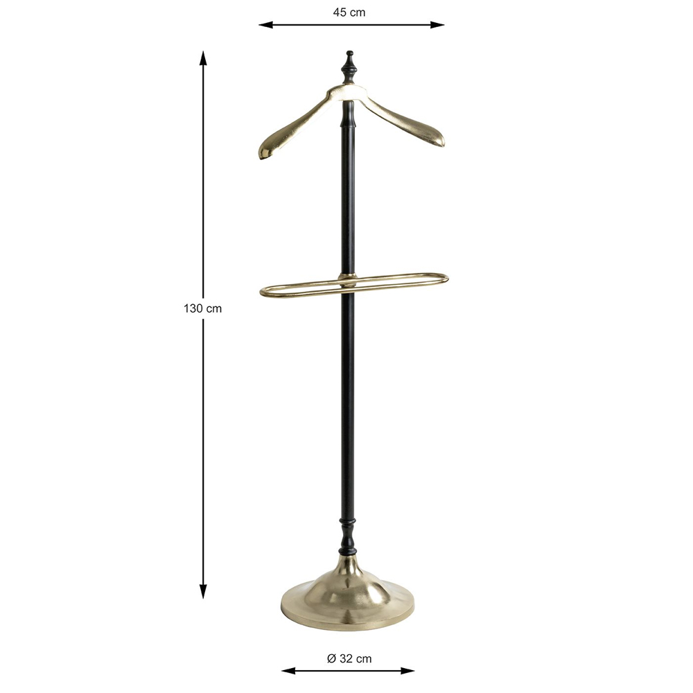 Nogales Metal Coat Stand In Gold And Black