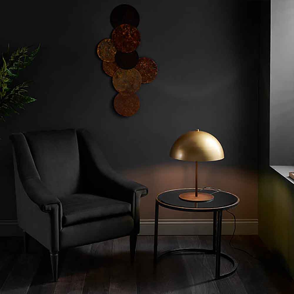 Nogales Metal Dome Table Lamp In Gold