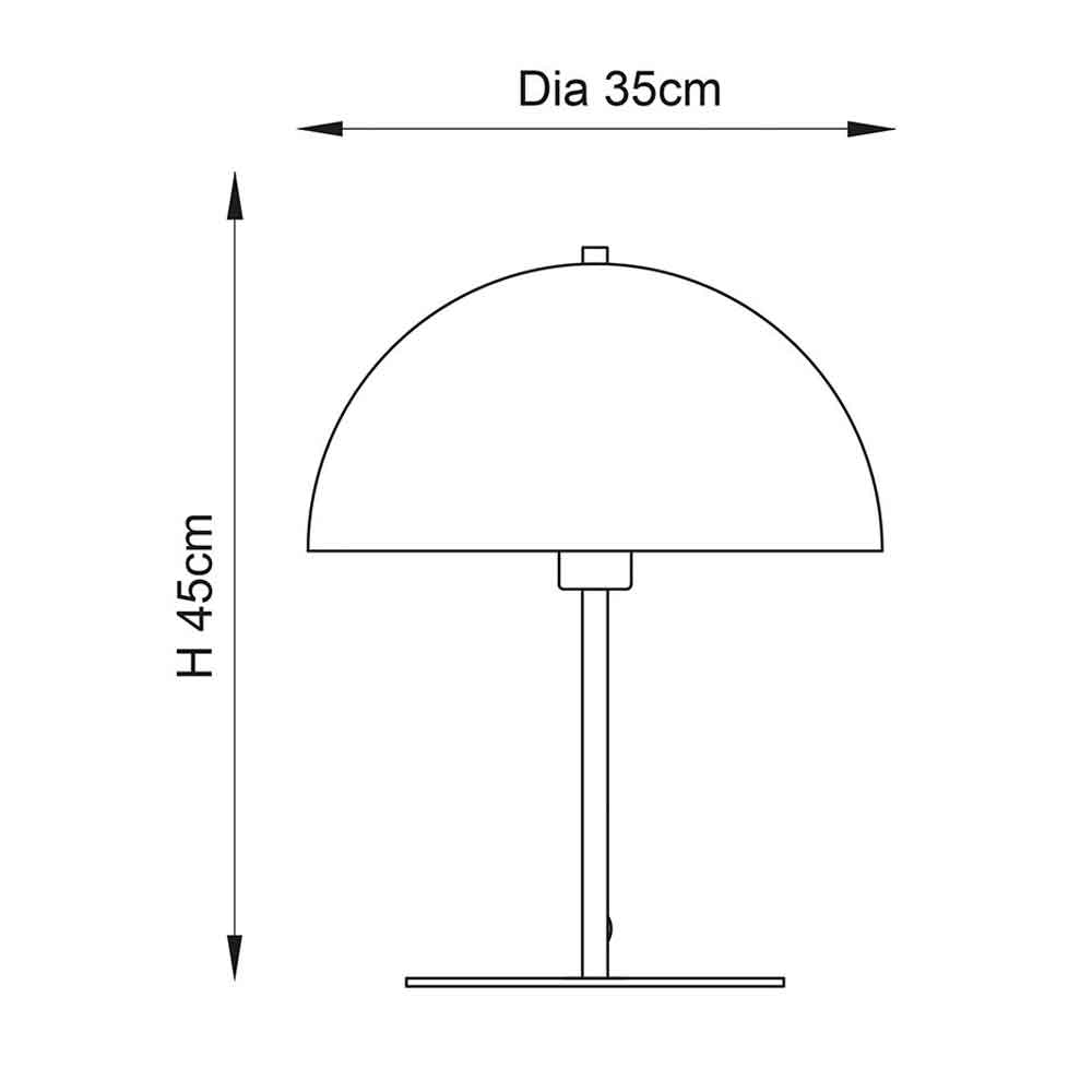 Nogales Metal Dome Table Lamp In Gold