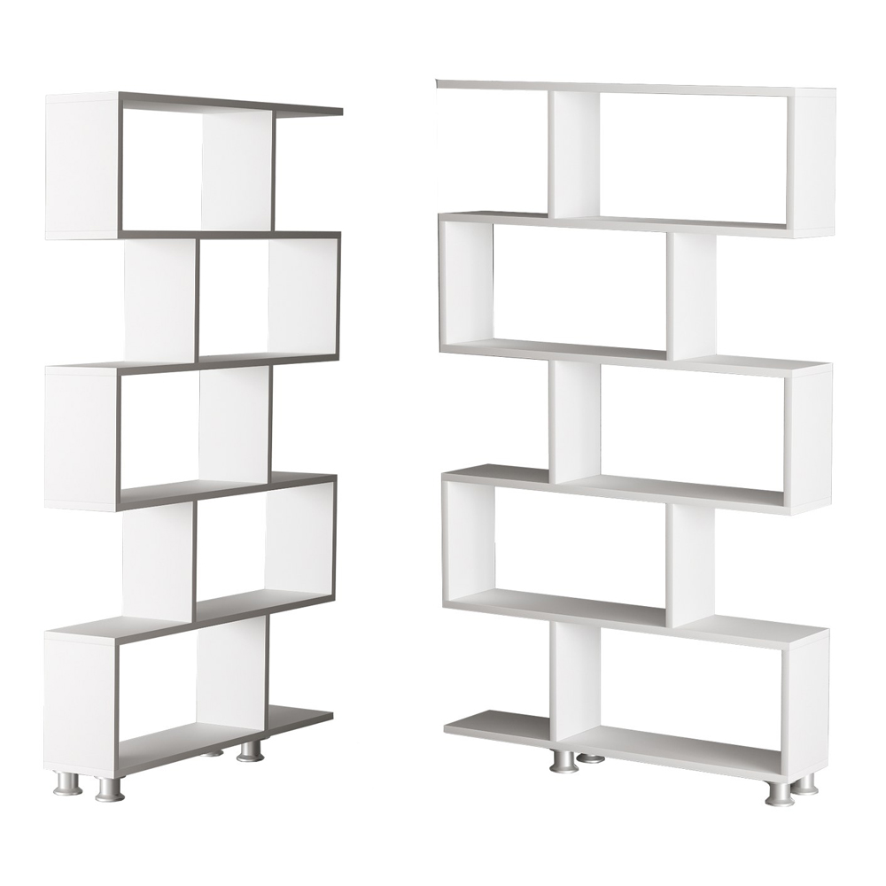 Nolira Wooden Display Unit with 10 Shelves in White