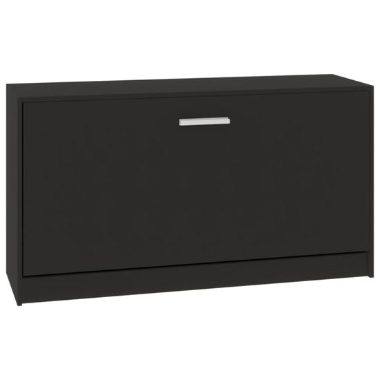 Nome Wooden Shoe Storage Bench With 1 Flap In Black