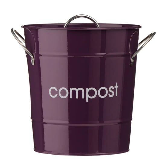 Product photograph of Norco Metal Compost Bathroom Bin In Purple from Furniture in Fashion