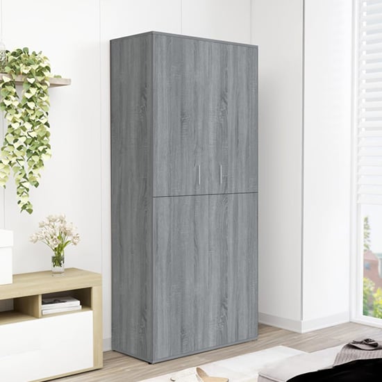 Norco Shoe Storage Cabinet With 2 Doors In Grey Sonoma Oak_1