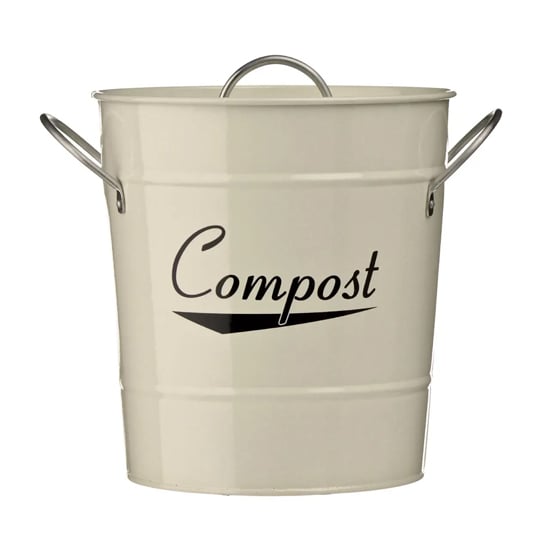 Norco Stainless Steel Coronet Compost Bin In Cream