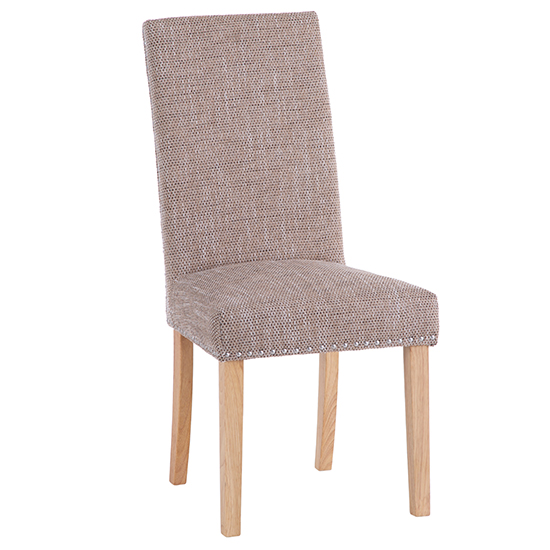 Norcross Tweed Fabric Studded Dining Chairs In Pair_2