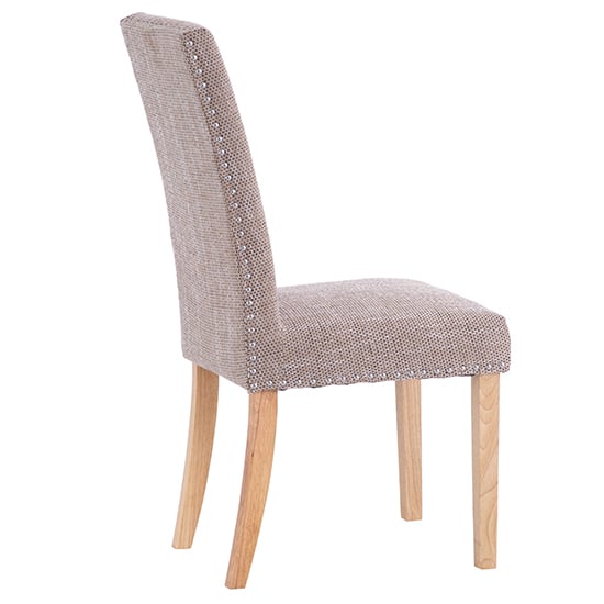 Norcross Tweed Fabric Studded Dining Chairs In Pair_3