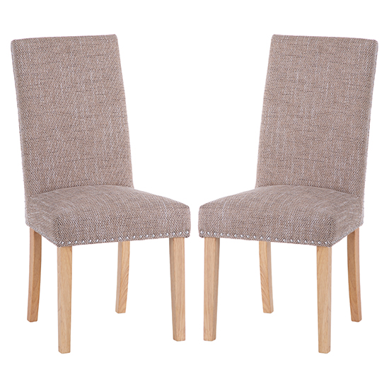 Norcross Tweed Fabric Studded Dining Chairs In Pair_1