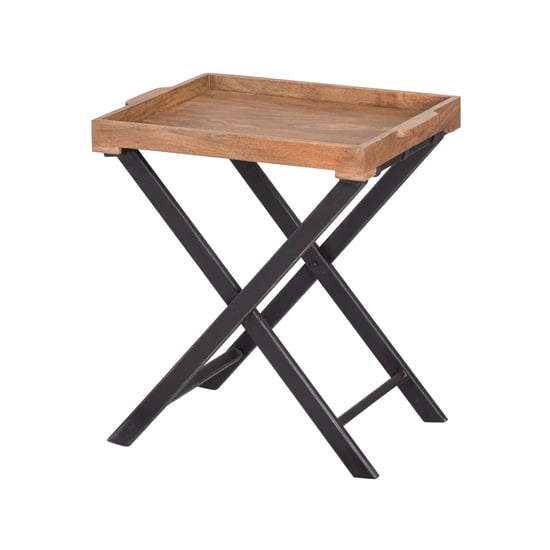 Read more about Nordec large wooden butler side table in oak
