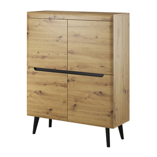 Read more about Newry wooden sideboard with 2 doors 6 shelves in artisan oak