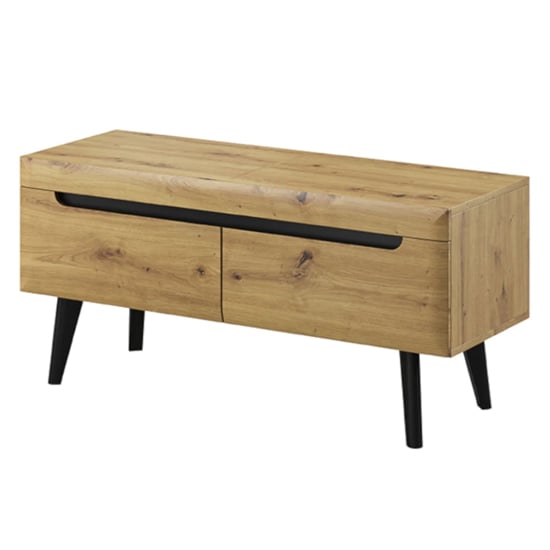 Read more about Newry wooden tv stand with 2 drawers in artisan oak