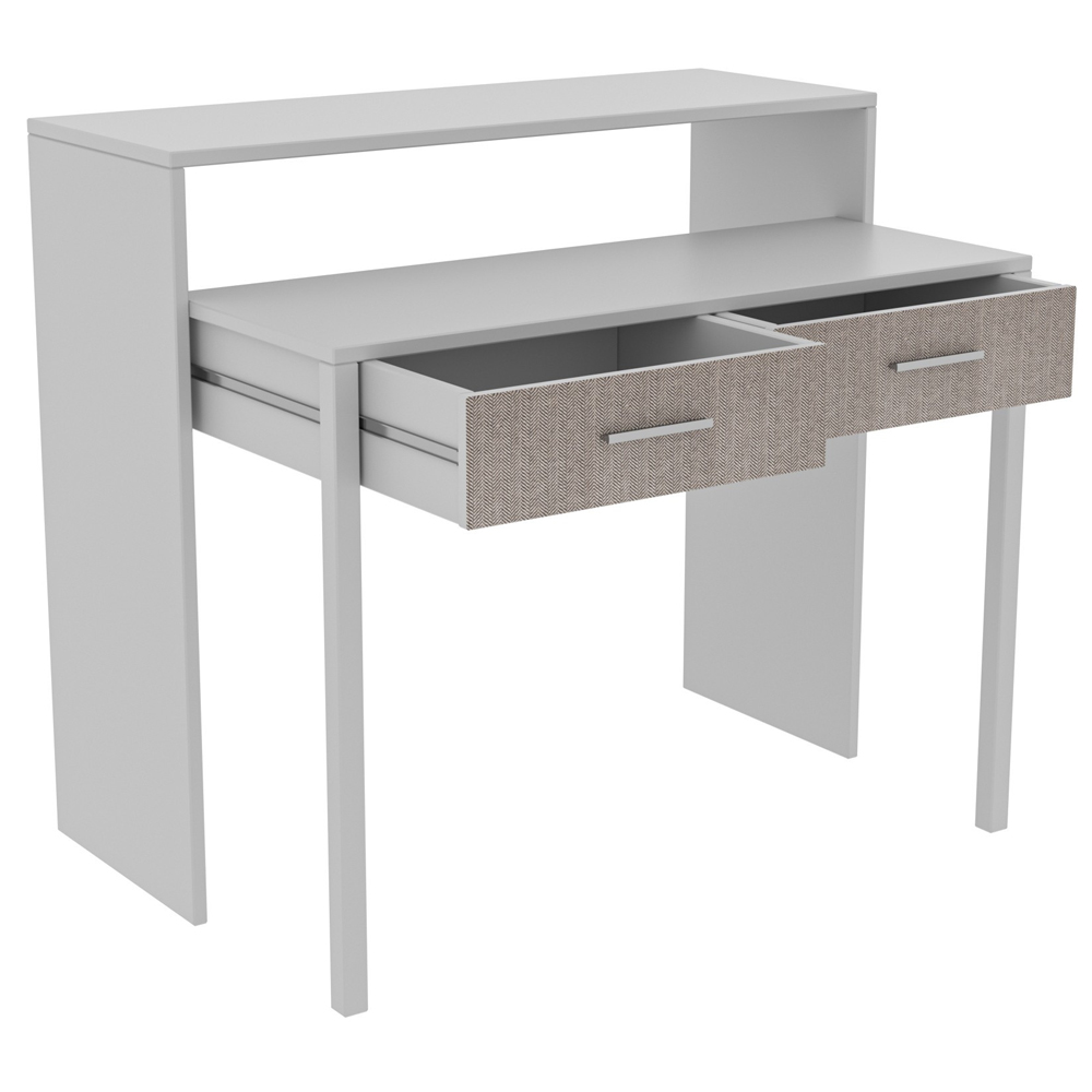 Norelo Wooden Laptop Desk with Adjustable Drawer in White