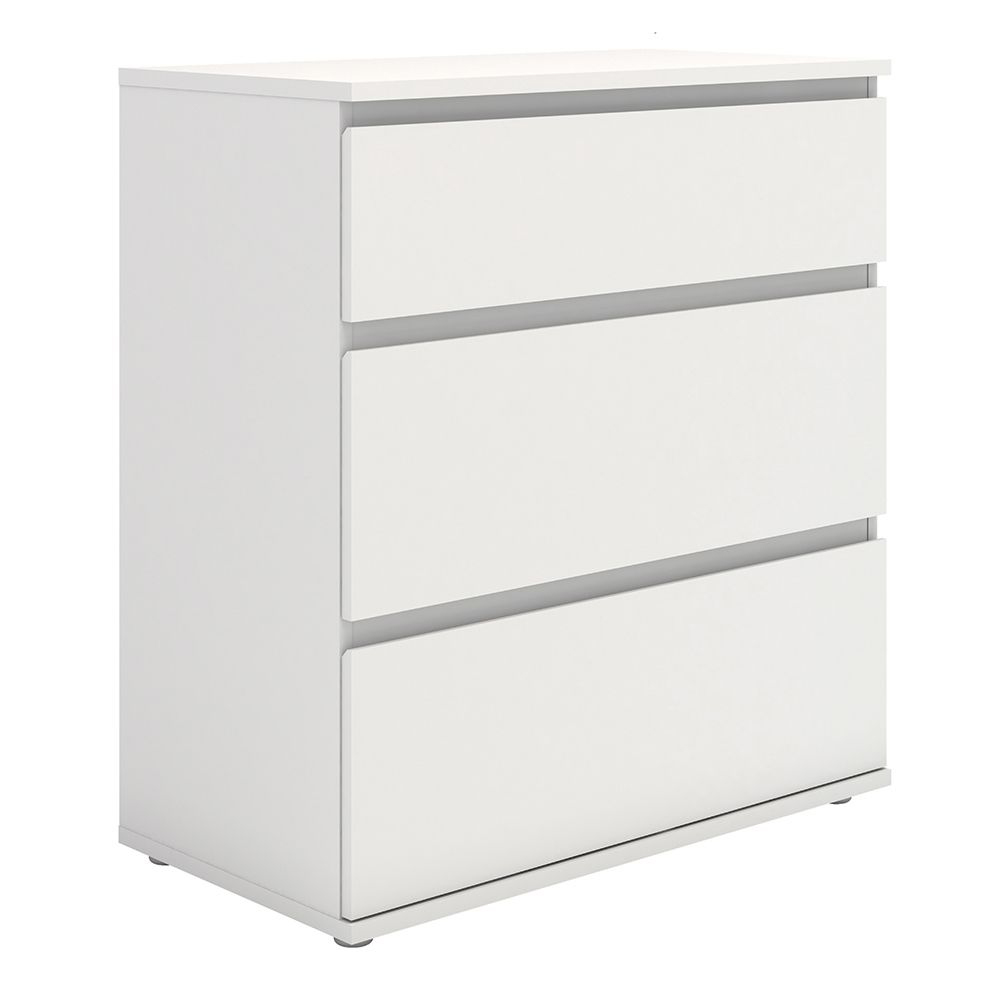 Naira Wooden Chest Of 3 Drawers In White