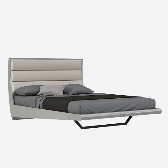 Norman Modern King Size Bed In Cashmere, Modern King Size Bed